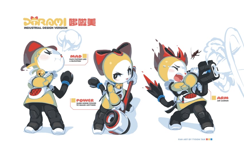dorami (doraemon) drawn by tyson_tan