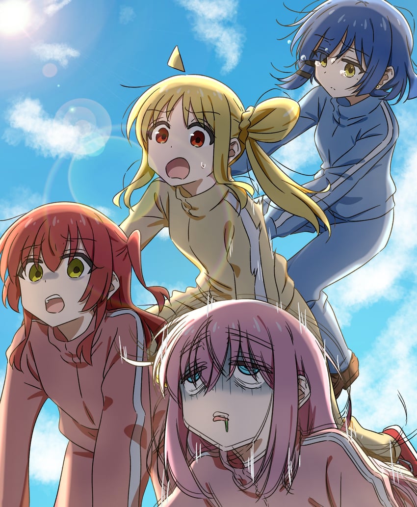 gotoh hitori, kita ikuyo, ijichi nijika, and yamada ryo (bocchi the rock!) drawn by mayo_(oekaki_bibbi)
