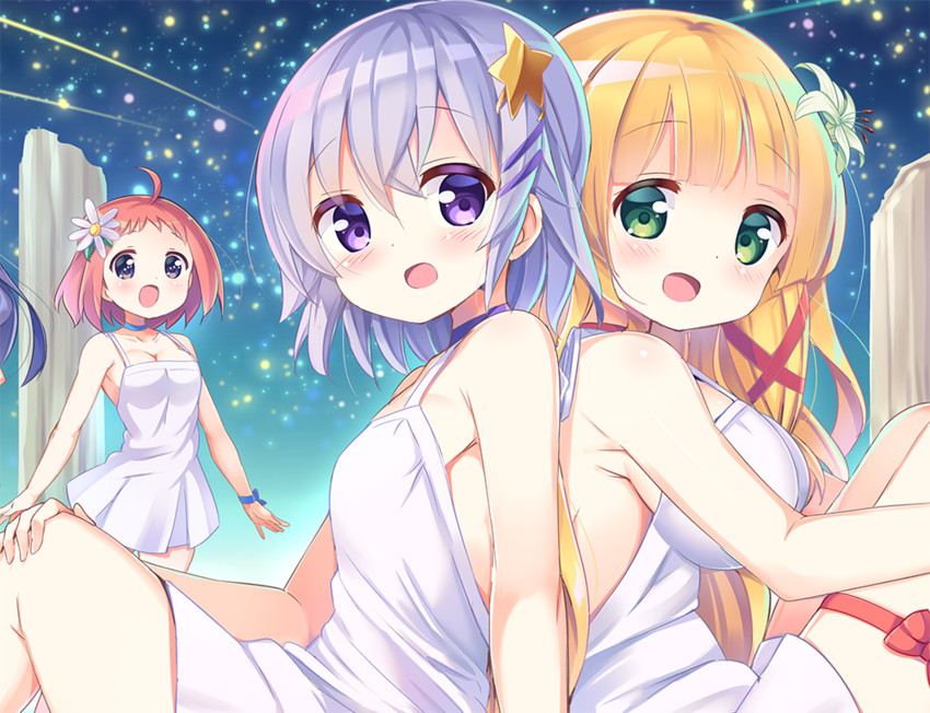 hoshizawa nabi, fukuchi kaori, and hibino yuika (jk shousetsuka poi) drawn by kurou_(quadruple_zero)