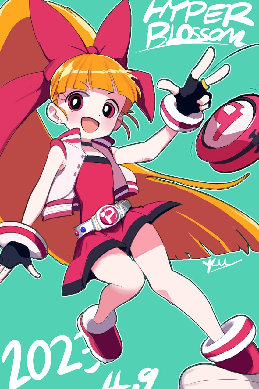 akazutsumi momoko and hyper blossom (powerpuff girls z) drawn by geulimykun_(skbyunea413)