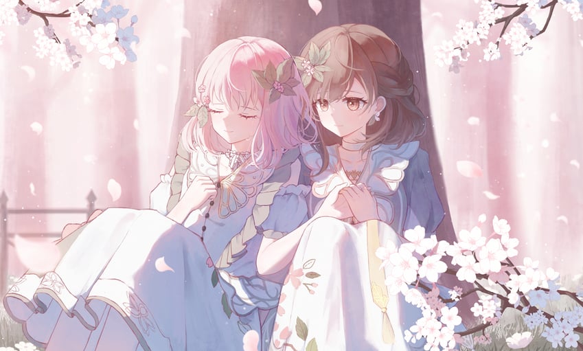 shinonome ena and akiyama mizuki (project sekai) drawn by yuuneka