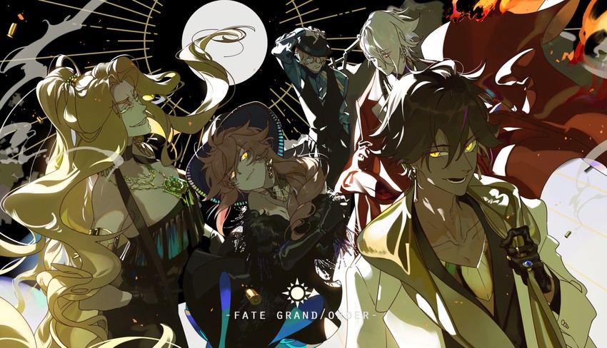 tamamo, tamamo no mae, karna, gawain, quetzalcoatl, and 1 more (fate and 1 more) drawn by l_asakura
