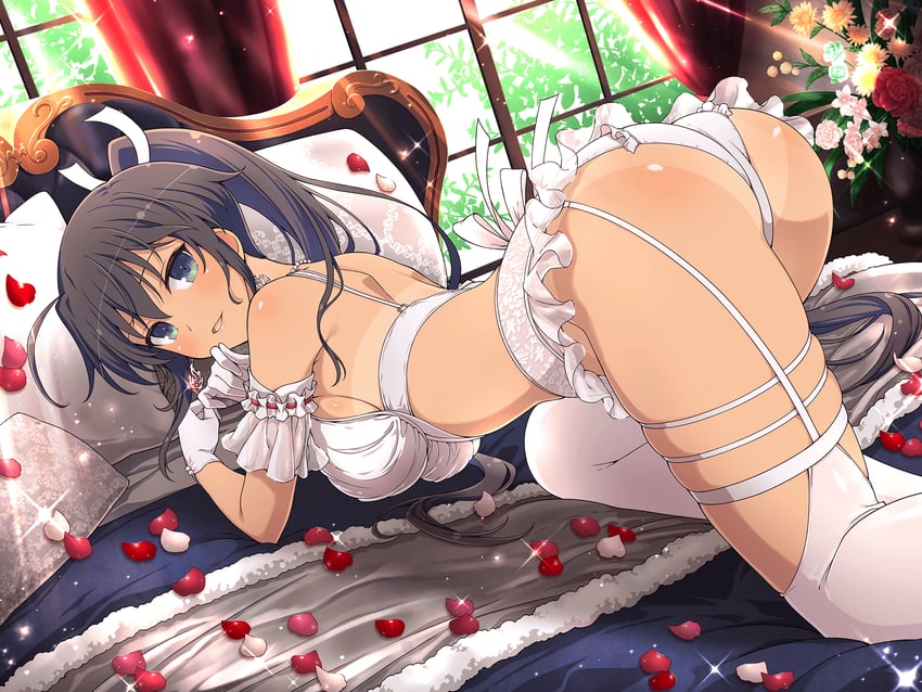 homura (senran kagura and 2 more) drawn by yaegashi_nan
