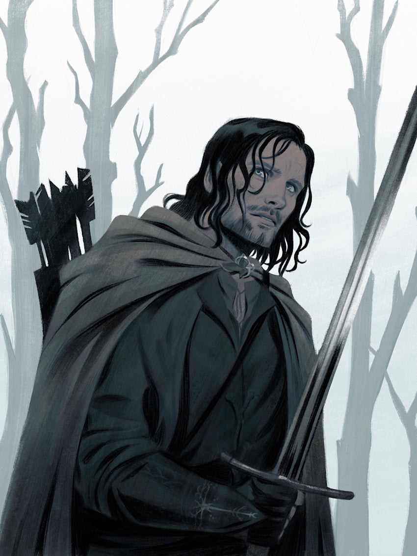 aragorn (tolkien's legendarium and 1 more) drawn by stephanie_(stephpeppery)
