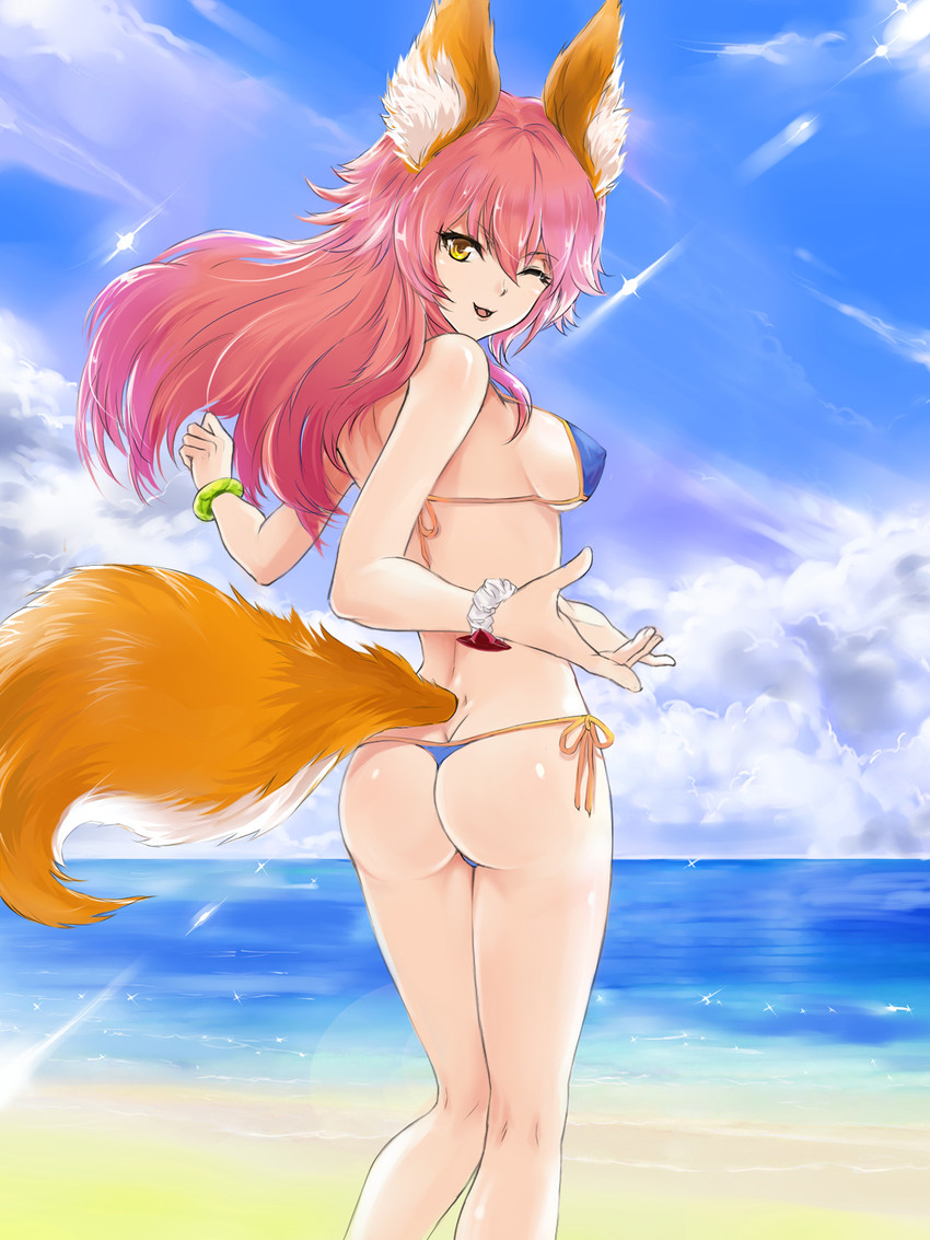 tamamo and tamamo no mae (fate and 1 more) drawn by fengya