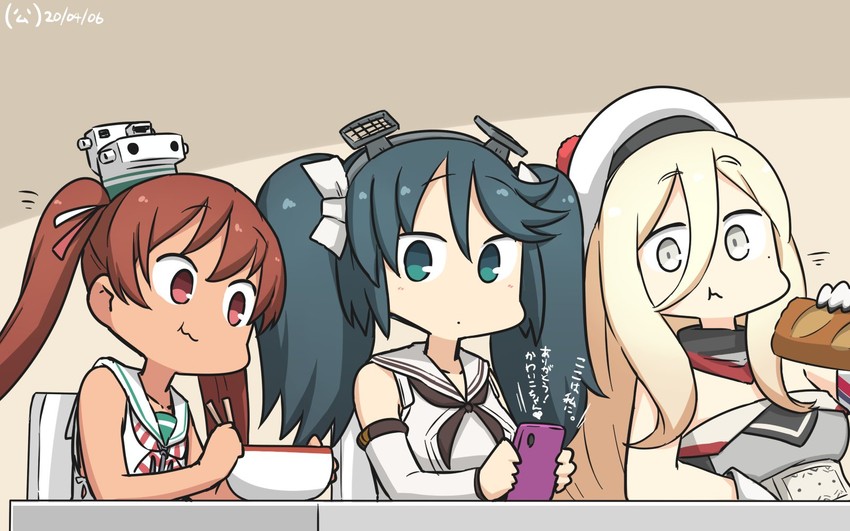 isuzu, libeccio, and richelieu (kantai collection) drawn by hamu_koutarou