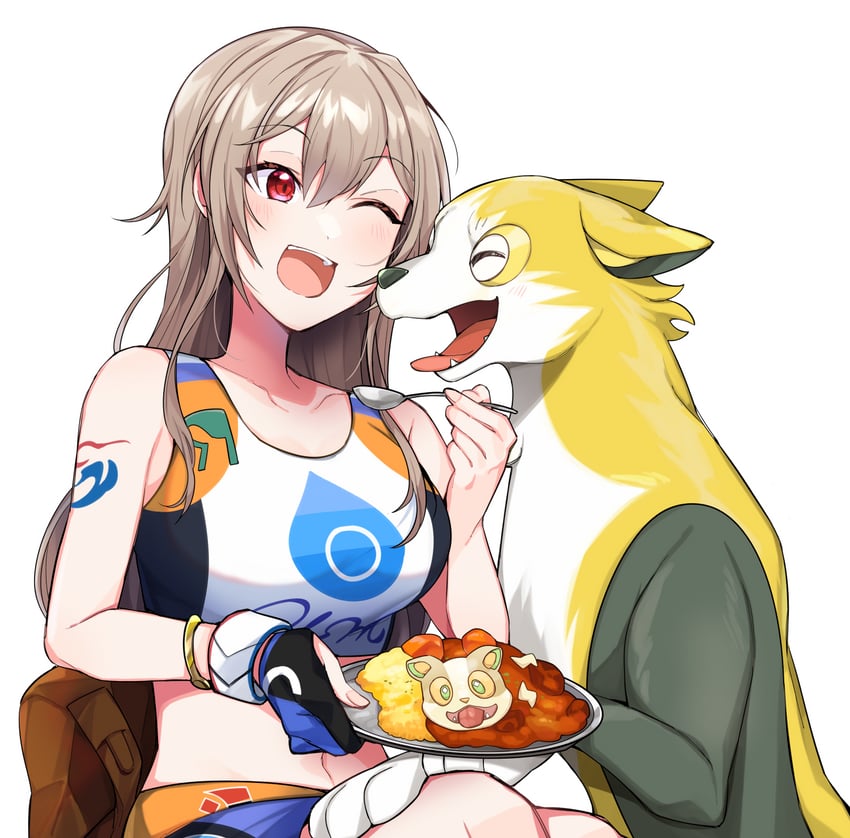nessa, furen e lustario, and boltund (pokemon and 2 more) drawn by mitsumine_(ookami_no_oyashiro)