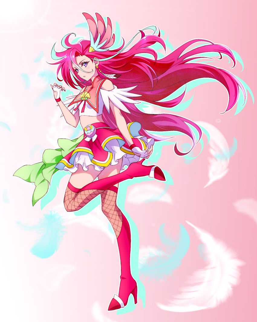 takizawa asuka and cure flamingo (precure and 1 more) drawn by kyoutsuugengo