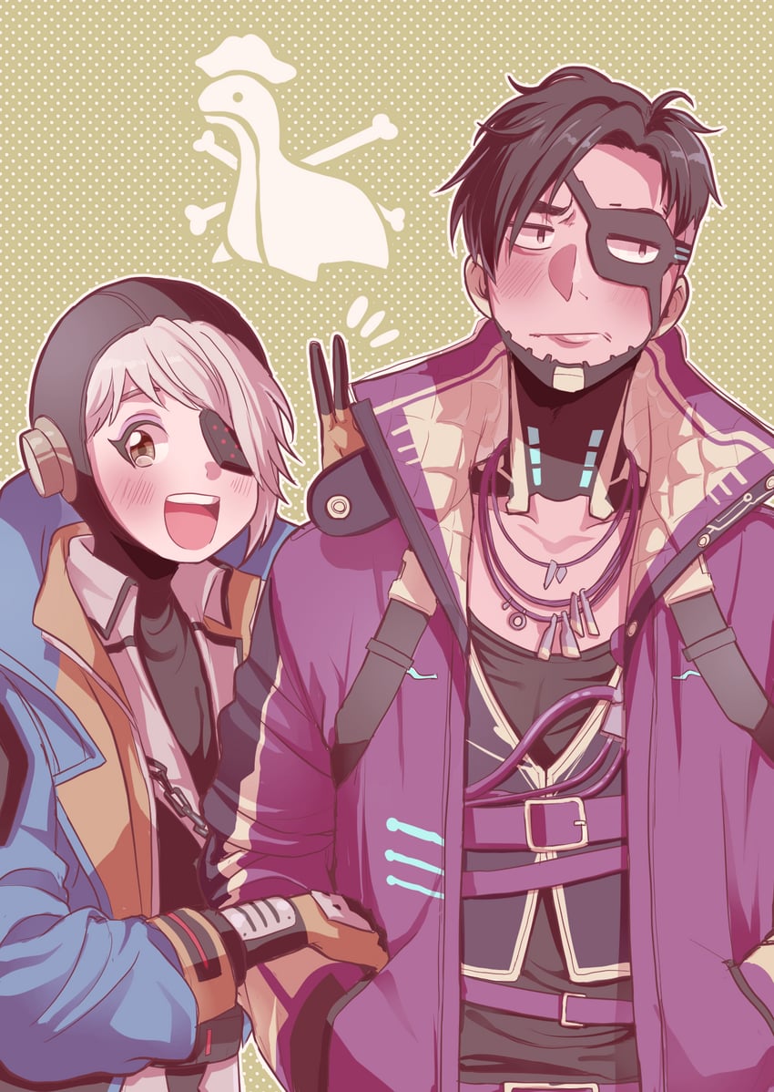 wattson, crypto, nessie, deep current wattson, and patch notes crypto (apex legends) drawn by m_(mrtarou)