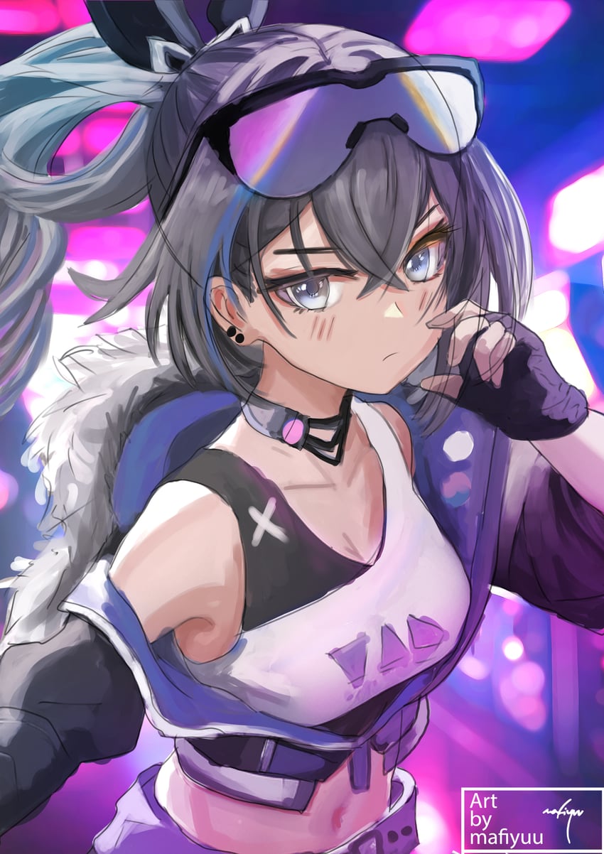 silver wolf (honkai and 1 more) drawn by lizelotte