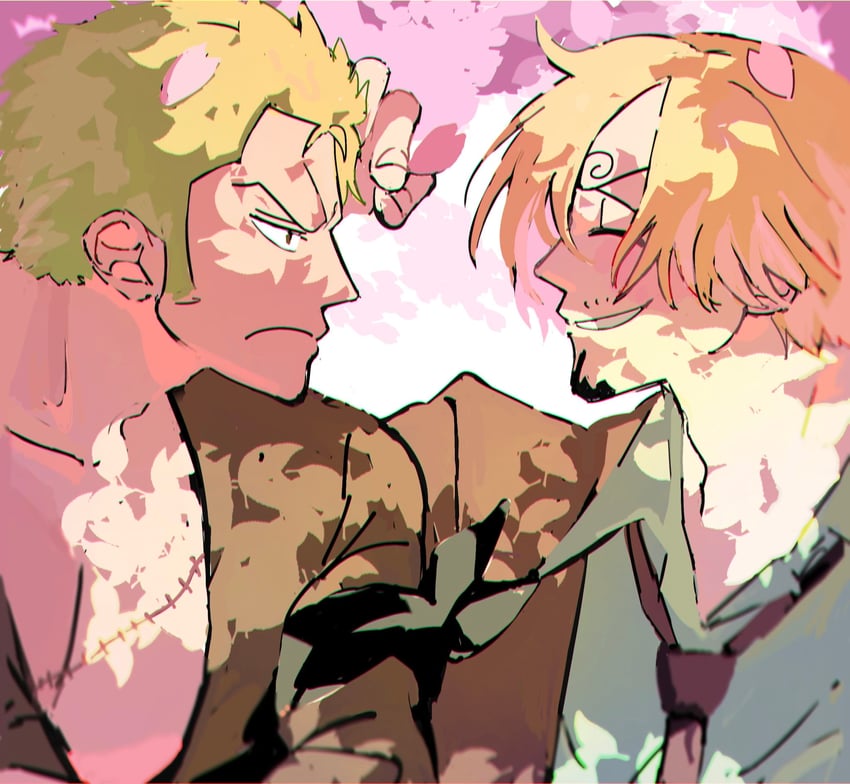 roronoa zoro and sanji (one piece) drawn by r3fekpz4io20927