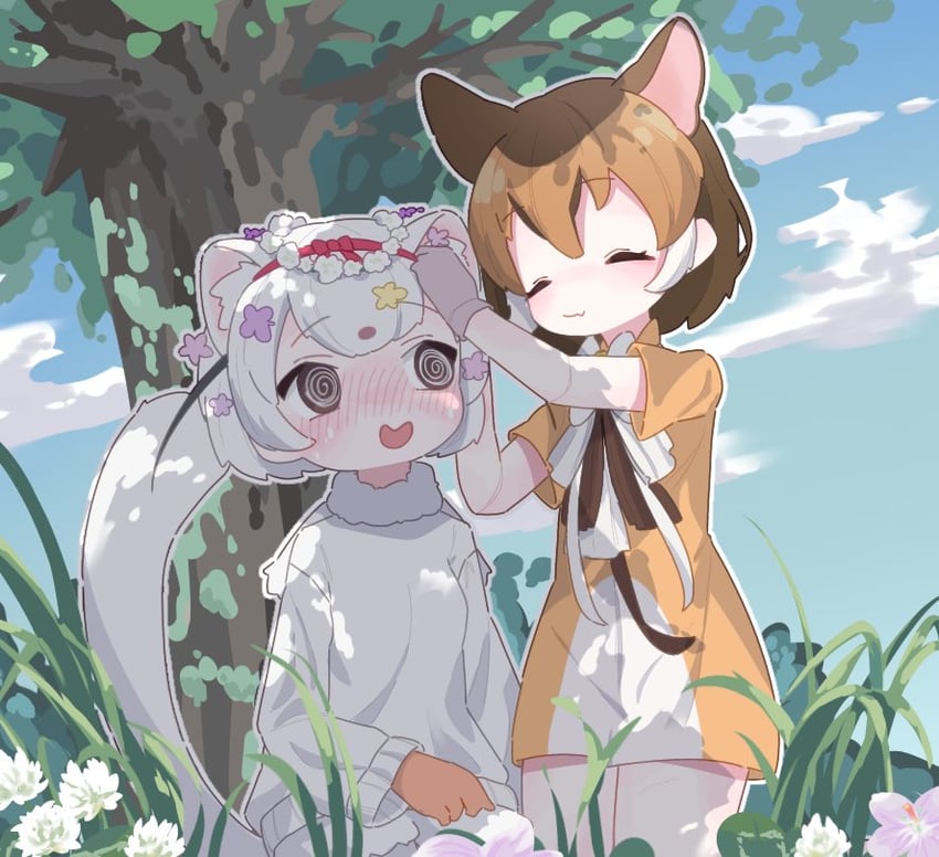 least weasel and chevrotain (kemono friends and 1 more) drawn by sarutori