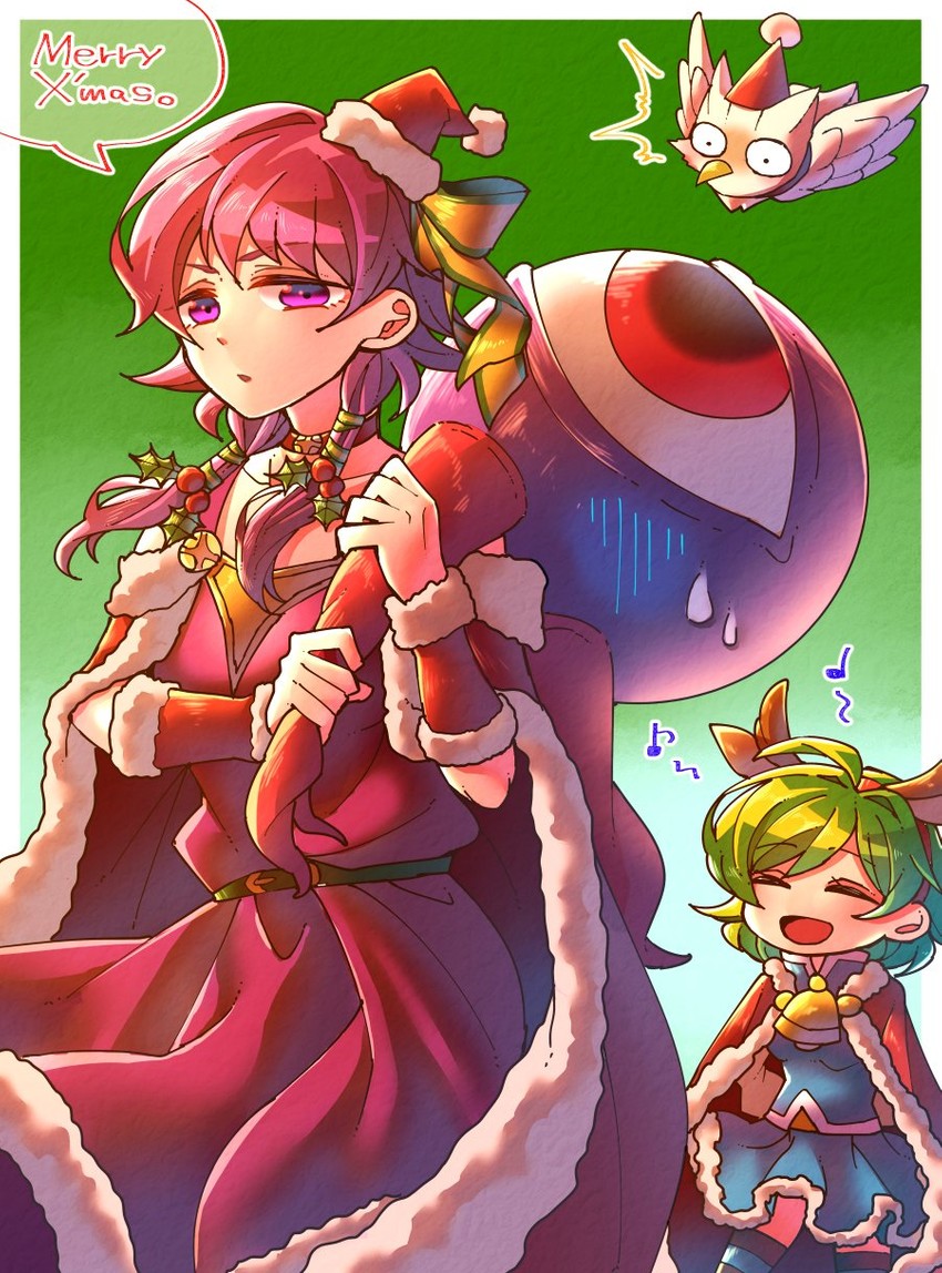 nino, feh, lute, and mogall (fire emblem and 3 more) drawn by hzk_(ice17moon)