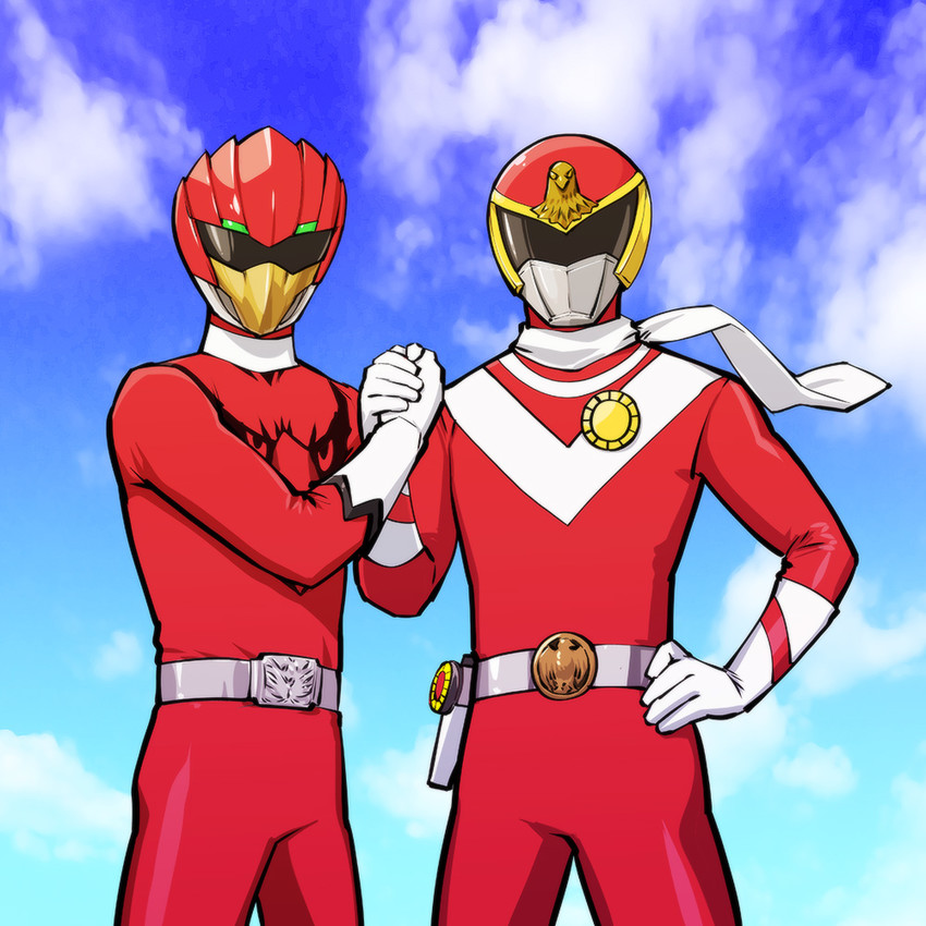 vul eagle and zyuoh eagle (super sentai and 2 more) drawn by ueyama_michirou