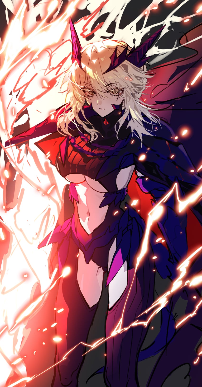 artoria pendragon (fate and 1 more) drawn by youling_keke