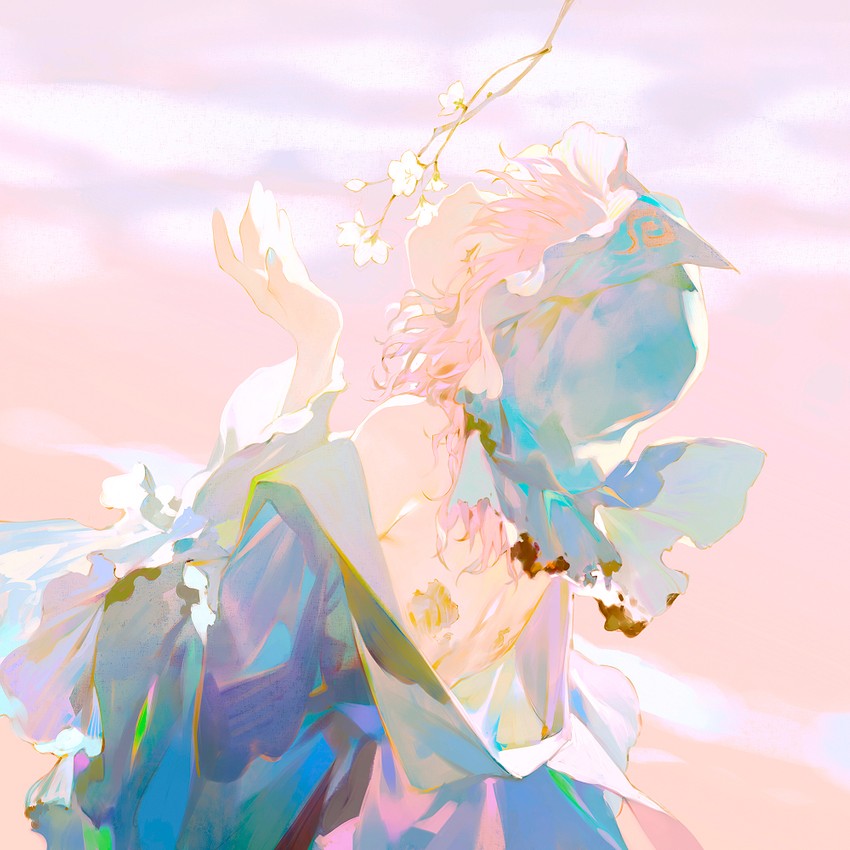 saigyouji yuyuko (touhou) drawn by rei_(sanbonzakura)