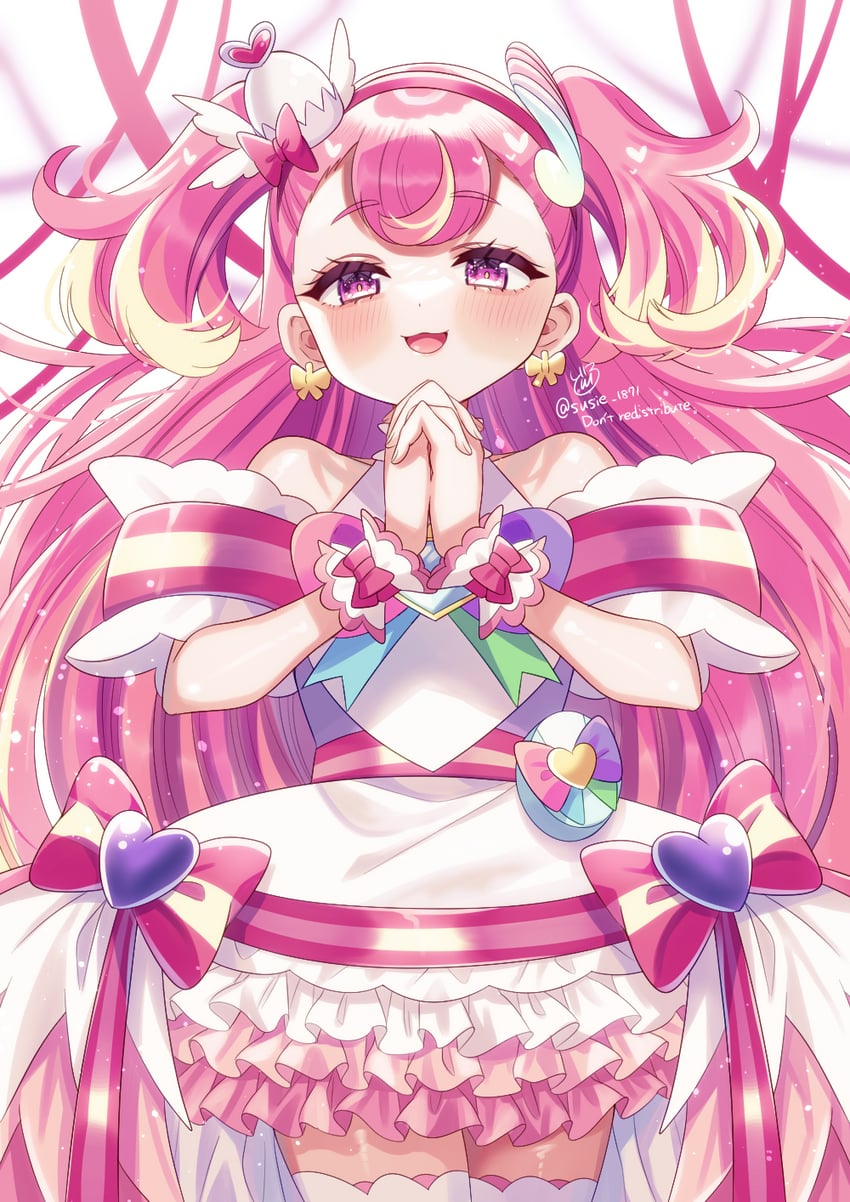 inukai komugi and cure wonderful (precure and 1 more) drawn by doroshii
