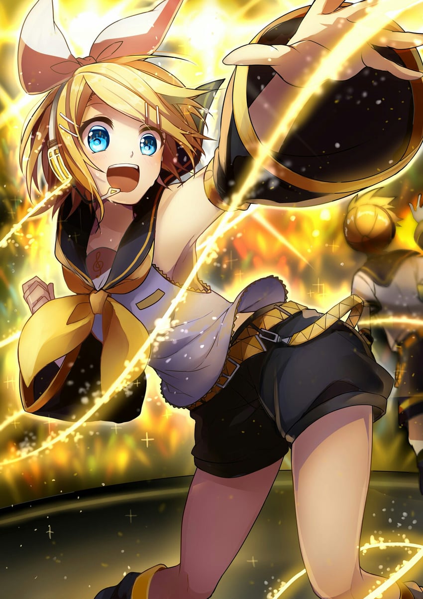 kagamine rin and kagamine len (vocaloid and 1 more) drawn by sogawa