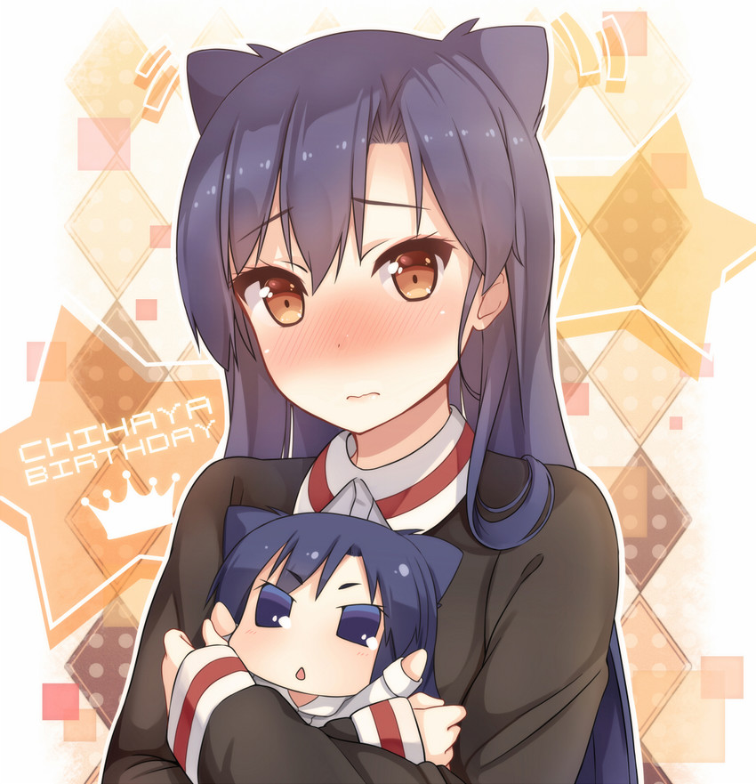 kisaragi chihaya and chihyaa (idolmaster and 1 more) drawn by hiiragi_hazime