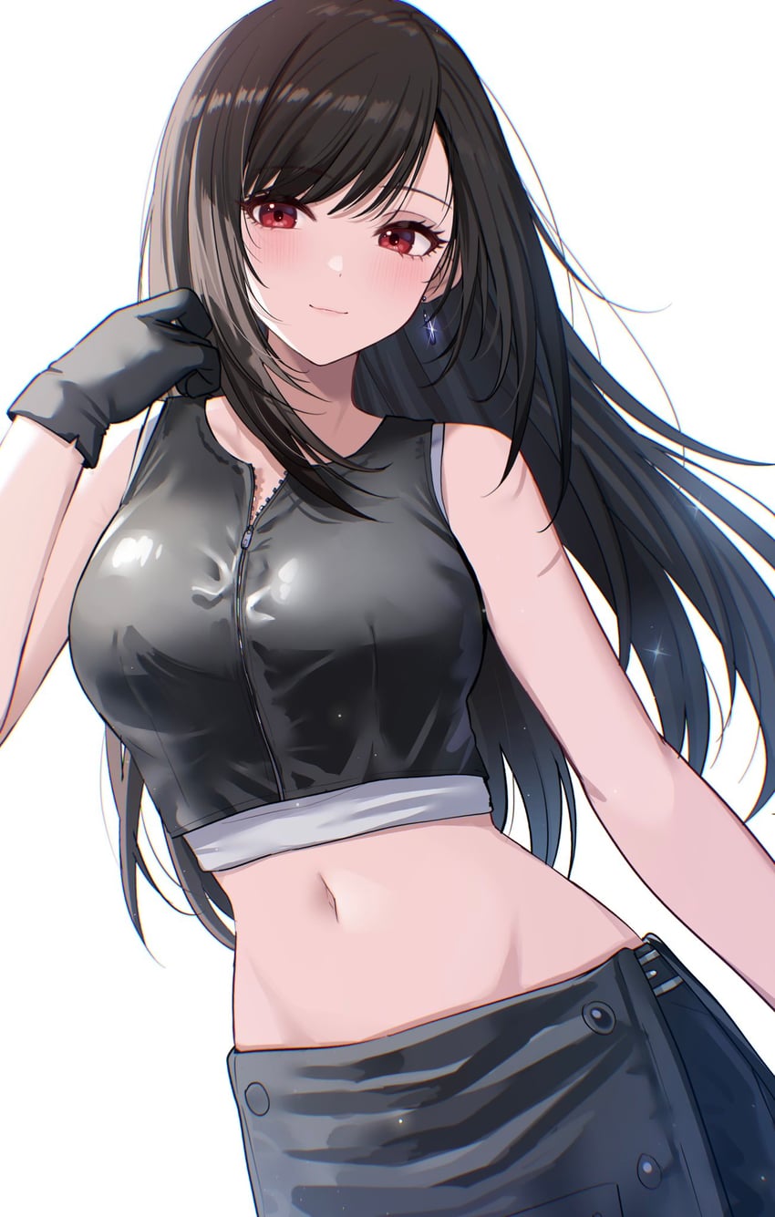 tifa lockhart (final fantasy and 2 more) drawn by shinzousan