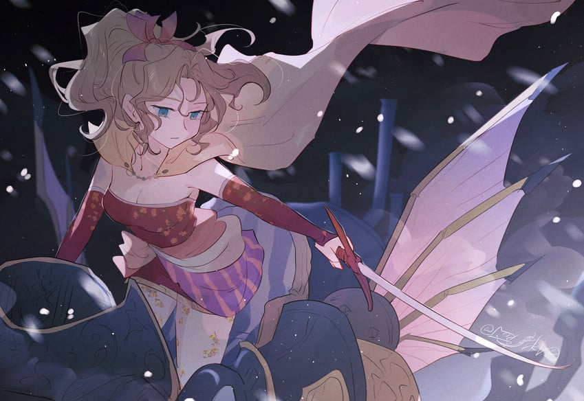 terra branford (final fantasy and 1 more) drawn by hanaon