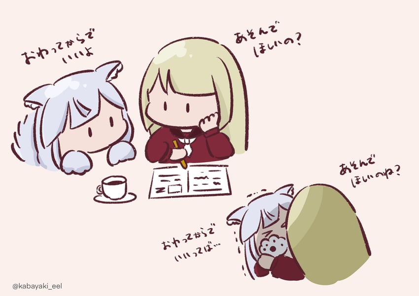 kon kanaho and miyagawa takane (assault lily) drawn by kabayaki_(kabayaki_eel)