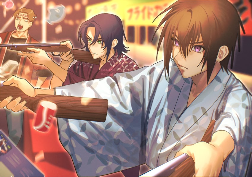 athrun zala and kira yamato (gundam and 3 more) drawn by ripito_p