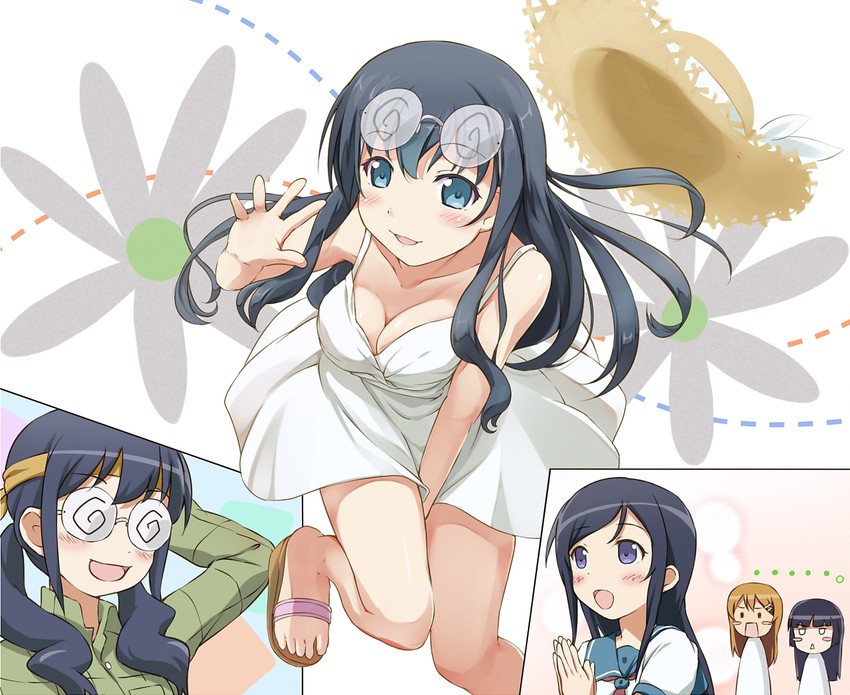 gokou ruri, kousaka kirino, aragaki ayase, and makishima saori (ore no imouto ga konna ni kawaii wake ga nai) drawn by utamaru_(konomix)
