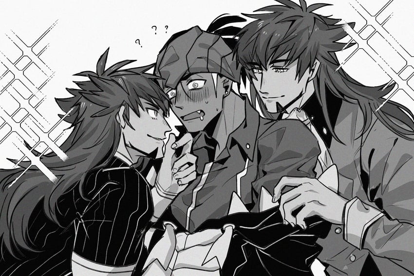 leon and raihan (pokemon and 1 more) drawn by chiyo_(miichiyochin)