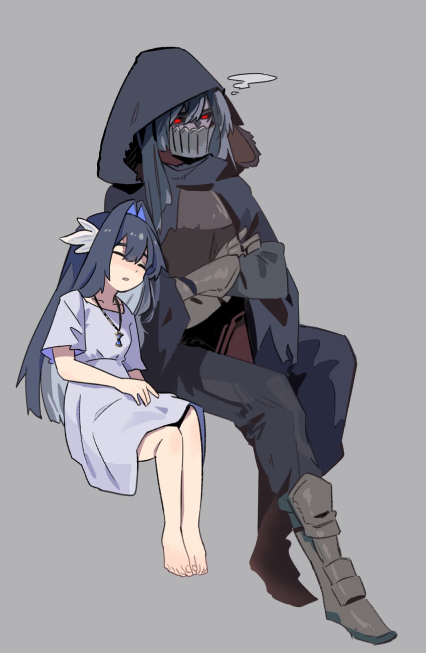 ouro kronii, lily, and umbral knight (hololive and 2 more) drawn by fongban_illust