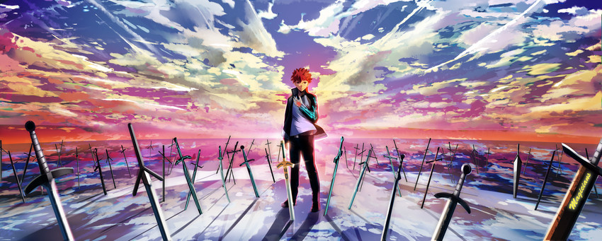 emiya shirou (fate and 1 more) drawn by magicians_(zhkahogigzkh)