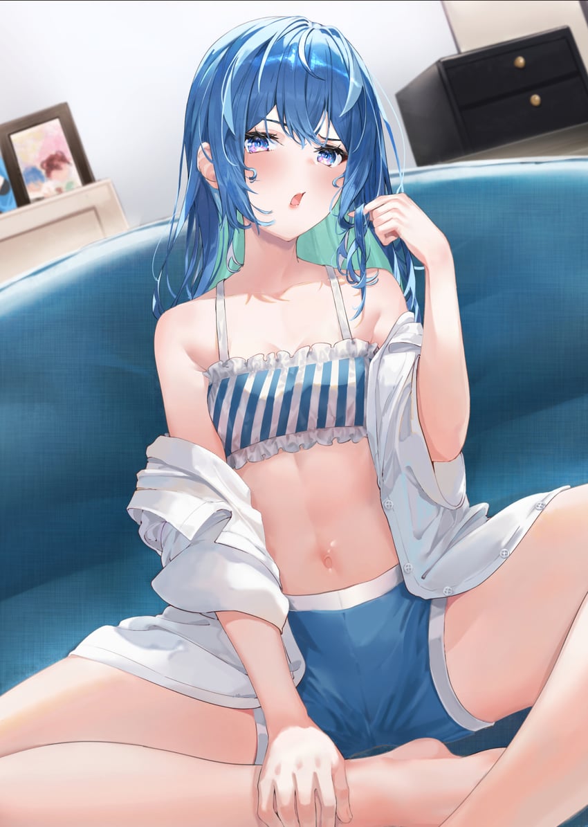 hoshimachi suisei and inui toko (hololive) drawn by kinoko_(shikimylove)