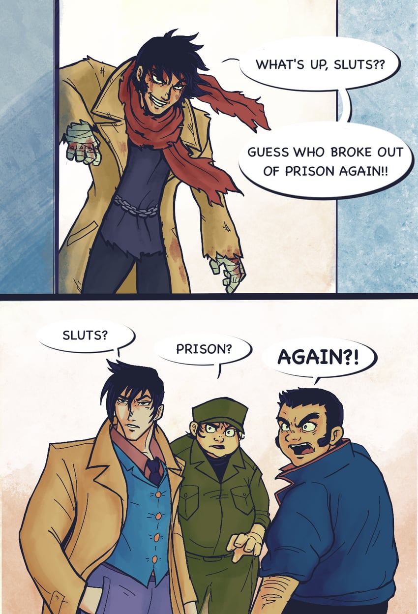 nagare ryoma, jin hayato, kuruma benkei, and musashi tomoe (getter robo and 1 more) drawn by emeraldcodex