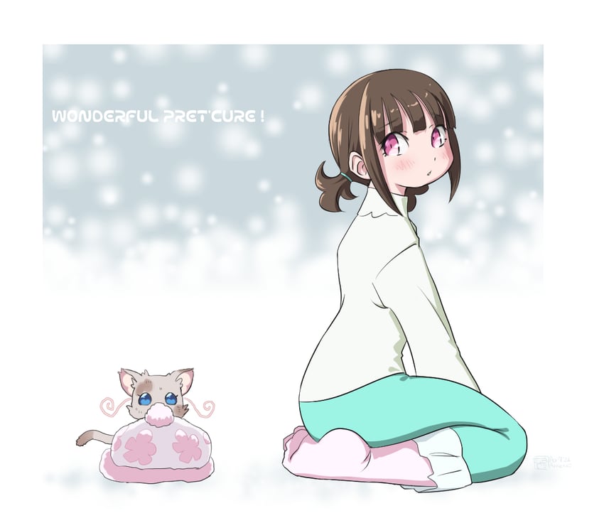 nekoyashiki yuki and nekoyashiki mayu (precure and 1 more) drawn by aoneco