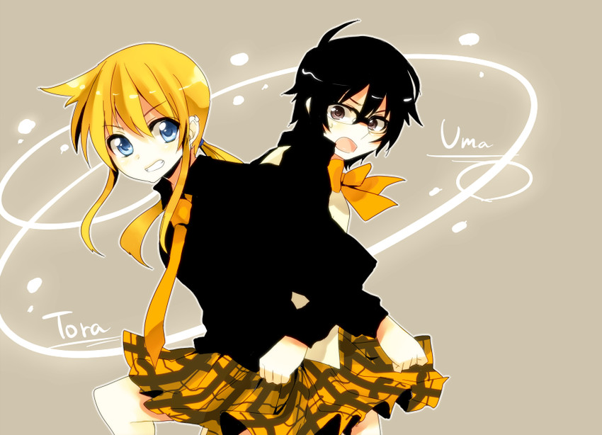 kageyama torako and kazamatsuri touma (hyakko) drawn by kusugaya