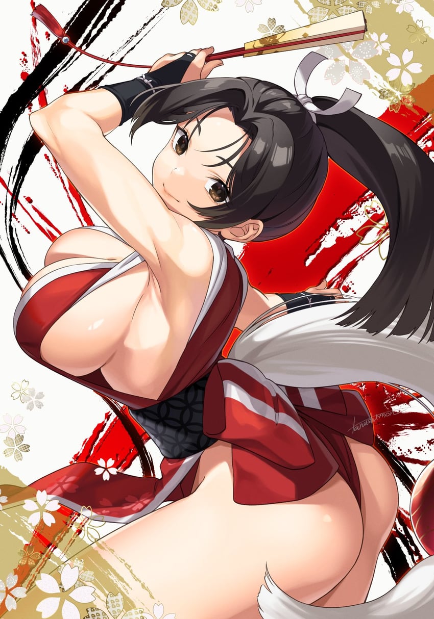 shiranui mai (street fighter and 3 more) drawn by ponkichi_(hazama_senkonmeiraku)