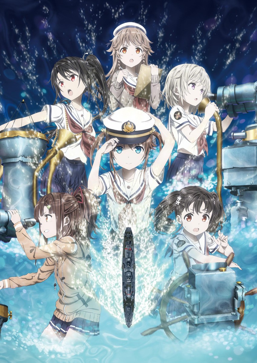 misaki akeno, munetani mashiro, irizaki mei, nosa kouko, tateishi shima, and 1 more (high school fleet)