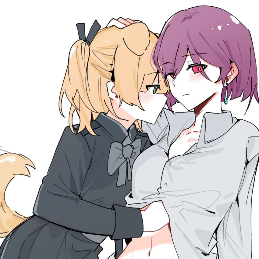 nanase nanami and tezuka saki (heaven burns red) drawn by jingbai968