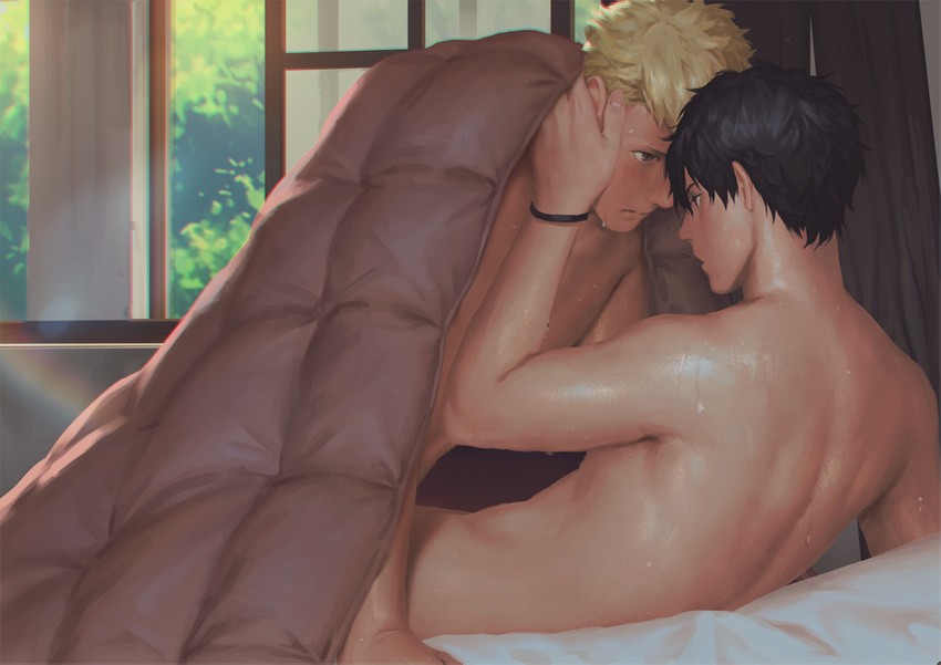 amamiya ren and sakamoto ryuuji (persona and 1 more) drawn by penguin_frontier