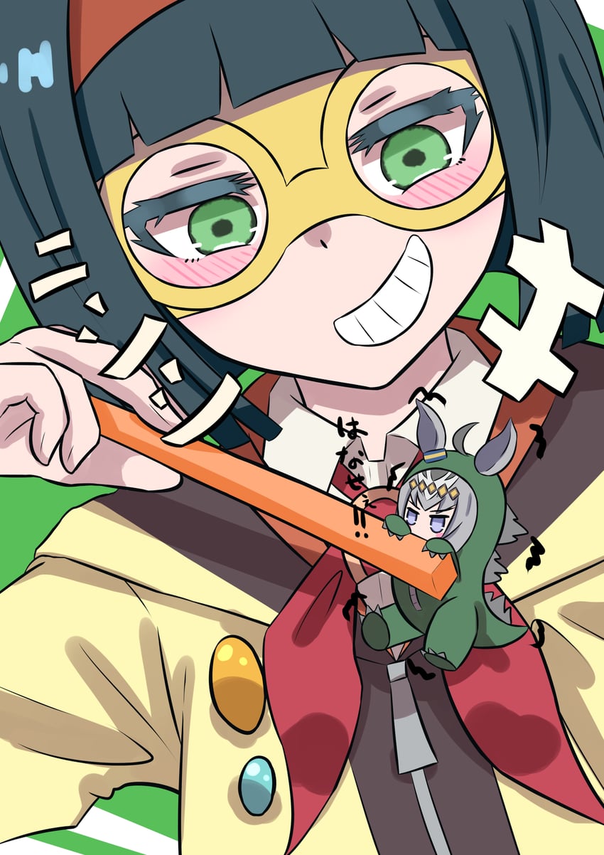 oguri cap and minnie the lady (umamusume and 1 more) drawn by kishiroki