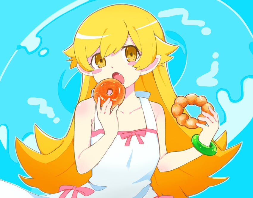 oshino shinobu (monogatari and 1 more) drawn by garakutaya_(grktya0831)