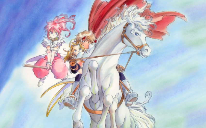 arche klein, mint adenade, cress albane, and sleipnir (tales of and 1 more) drawn by fujishima_kousuke