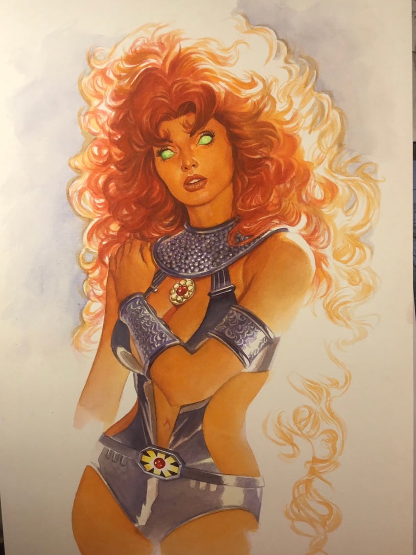 starfire (dc comics and 1 more) drawn by alex_ross