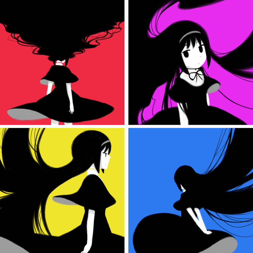 akemi homura and homulilly (mahou shoujo madoka magica and 1 more) drawn by ange_(angeban93)