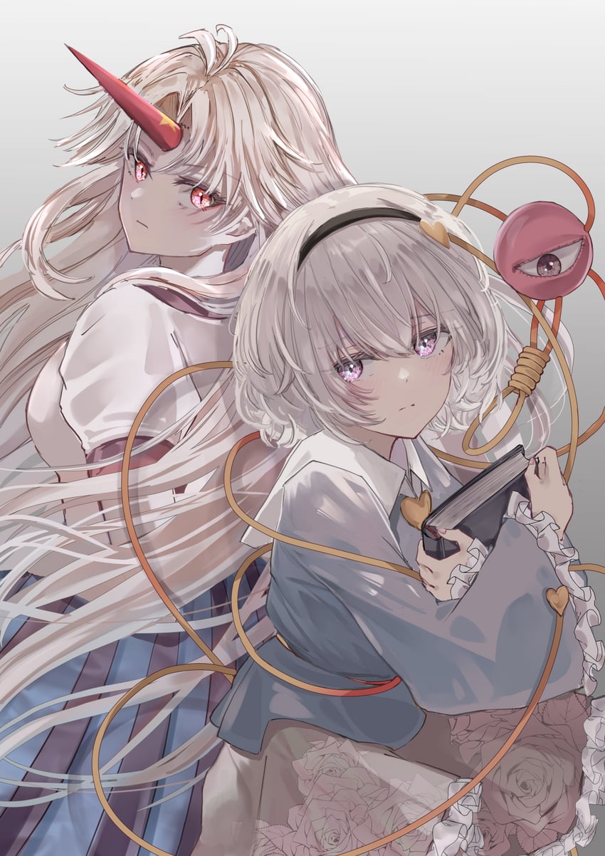 komeiji satori and hoshiguma yuugi (touhou) drawn by sarasadou_dan
