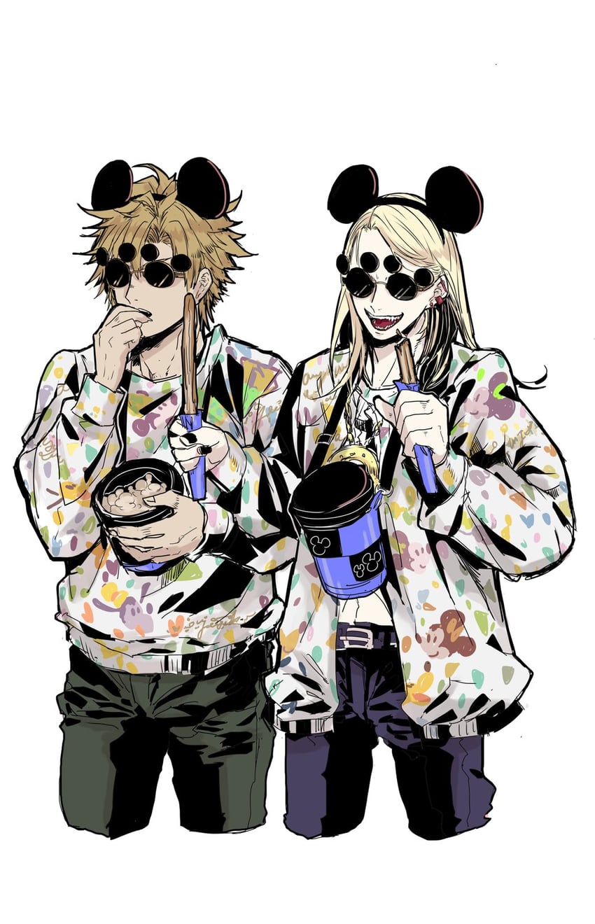 tezcatlipoca, mickey mouse, and daybit sem void (fate and 2 more) drawn by hako_(rai63128)