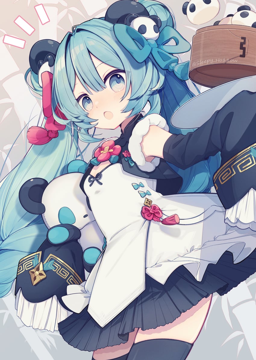 hatsune miku and rabbit yukine (vocaloid) drawn by chuuko_anpu