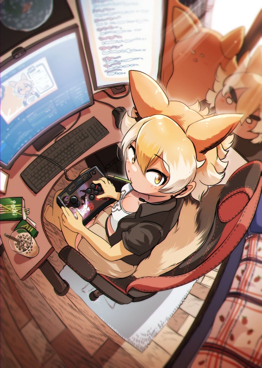 coyote and coyopotato (kemono friends and 1 more) drawn by mcgunngu
