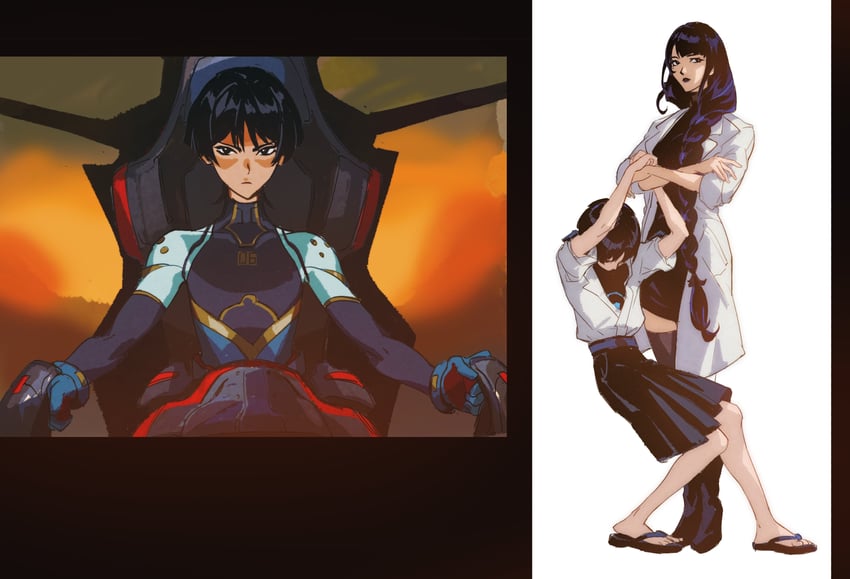 raiden shogun and scaramouche (genshin impact and 1 more) drawn by aina_(mayexplode)