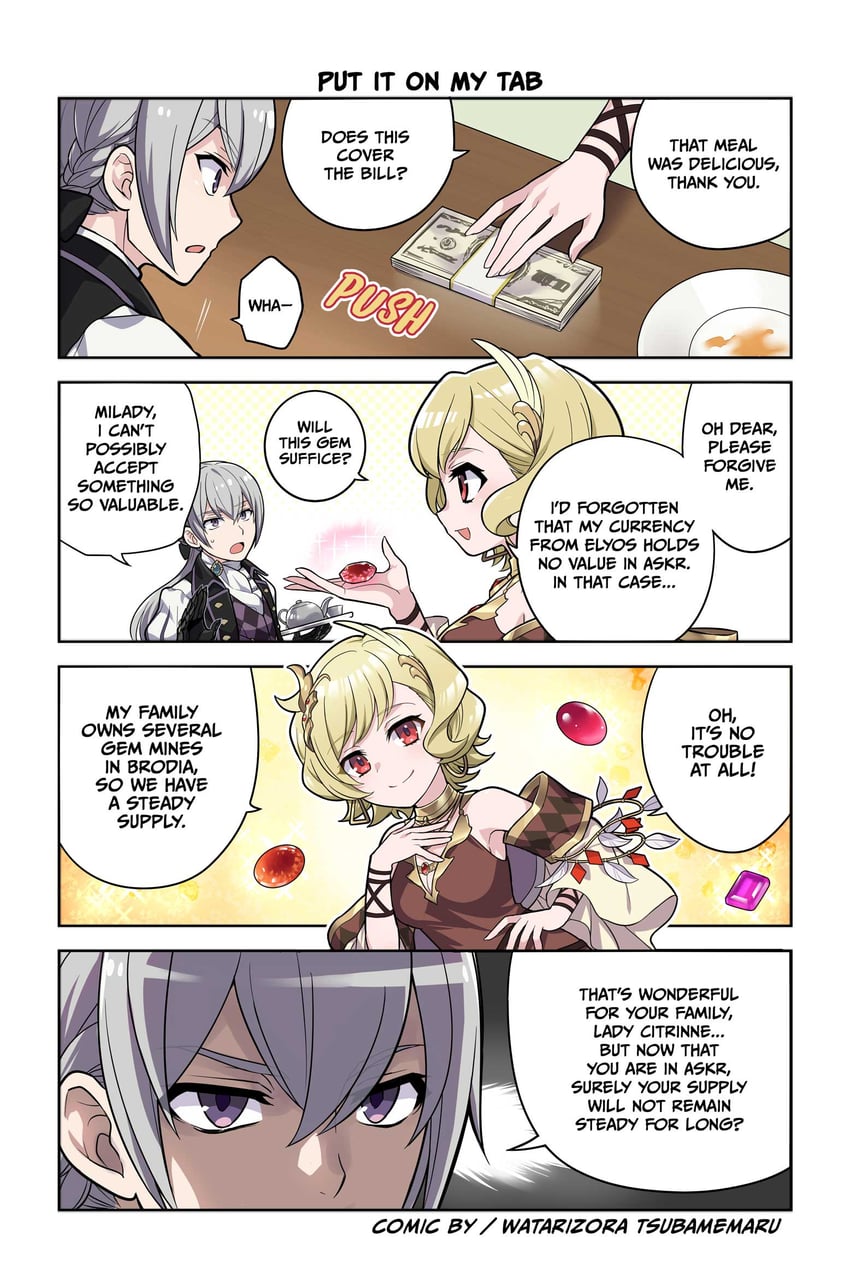 citrinne and jakob (fire emblem and 3 more) drawn by watarizora_tsubamemaru